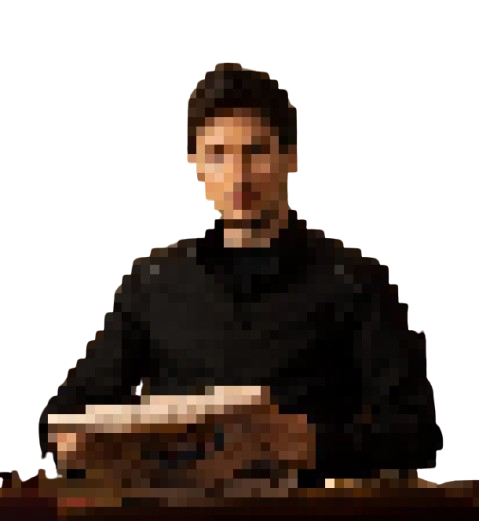 Pixelated portrait of Pavel Durov